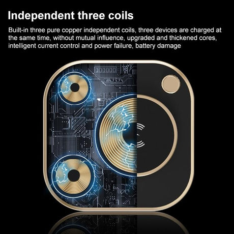 15W 3 In 1 Wireless Charger & Table Lamp - White