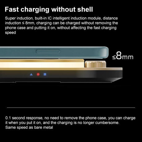 15W 3 In 1 Wireless Charger & Table Lamp - White