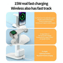 3 In 1 Magnetic Wireless Charger Stand 15W - White