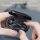 Wireless Bluetooth 5.0 Earphone with Digital Display and Noise Reduction - White