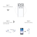 Wireless 3d Stereo Earphones with Bluetooth 5.0 - White