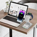 15W 3 In 1 Magnetic Wireless Charger For Iphone Watch Airpods - White