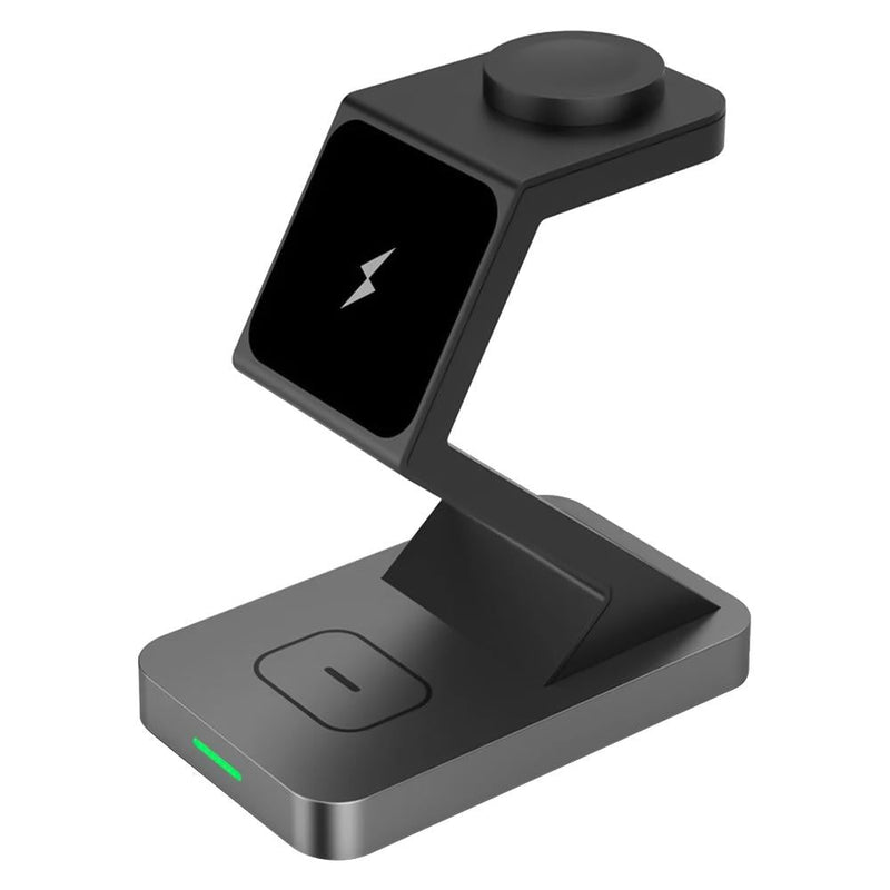 15W 3 In 1 Magnetic Wireless Charger For Iphone Watch Airpods - White