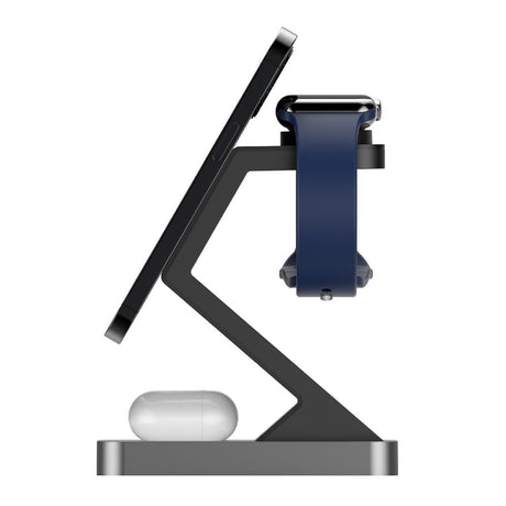 15W 3 In 1 Magnetic Wireless Charger For Iphone Watch Airpods - White