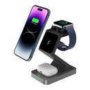 15W 3 In 1 Magnetic Wireless Charger For Iphone Watch Airpods - White