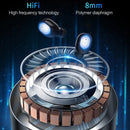 Wireless Bluetooth 5.0 Earphones - Binaural Stereo Automatic Pairing - White