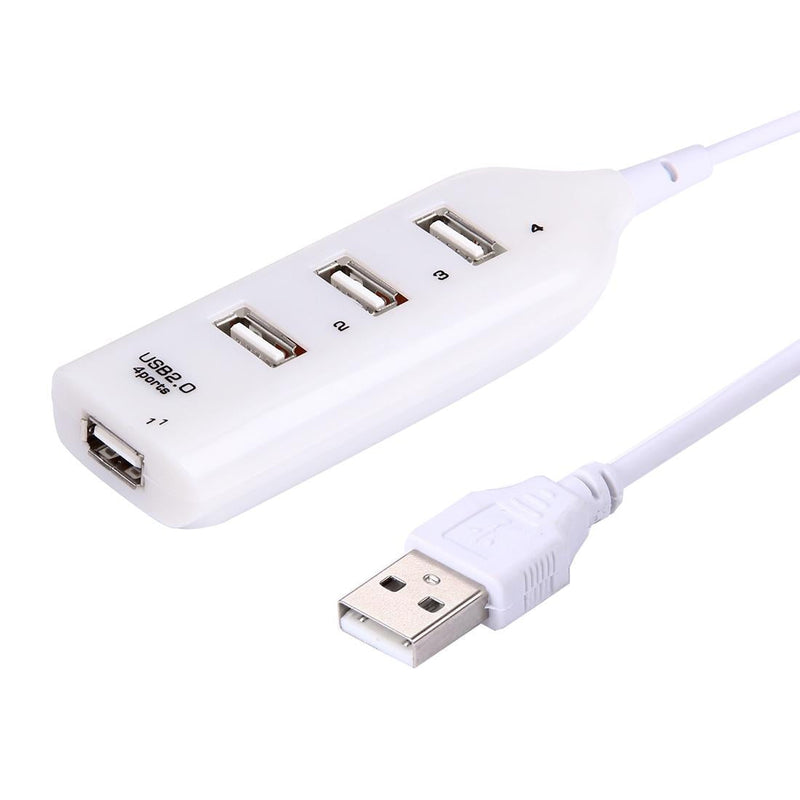 4-Port Usb 2.0 Hub 30Cm Cable Length - White