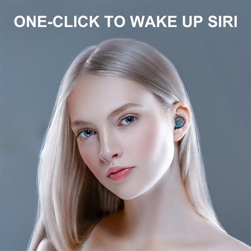 Intelligent Noise Cancelling Bluetooth Earphones with Touch Control and Charging Box - White