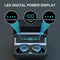 Touch Bluetooth Earphones with Noise Reduction & Breathing Light Digital Display and Charging Box - White