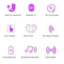 Wireless Bluetooth Headset with 2000mah Charging Case - Touch & Magnetic Charging - White