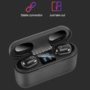 Wireless Bluetooth Headset with 2000mah Charging Case - Touch & Magnetic Charging - White