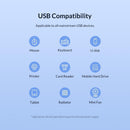 4-Port Usb 3.0 Hub 5Gbps Speed Plug & Play 1Tb Support - White