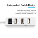 4-Port Usb 2.0 Hub With Switch - White