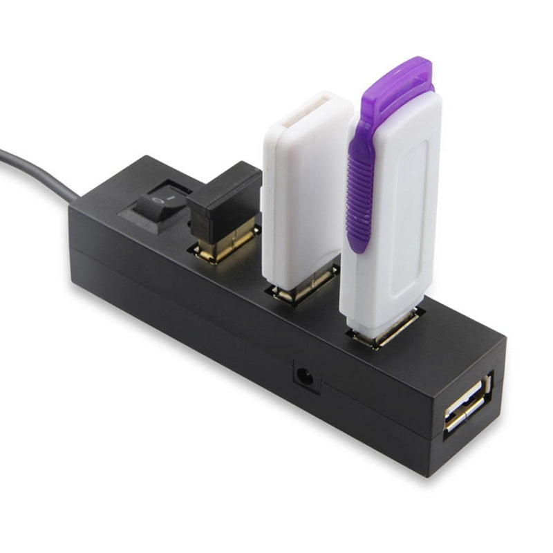 4-Port Usb 2.0 Hub With Switch - White