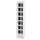 7-Port Usb 3.0 Hub 5Gbps Plug & Play 1Tb Support - White