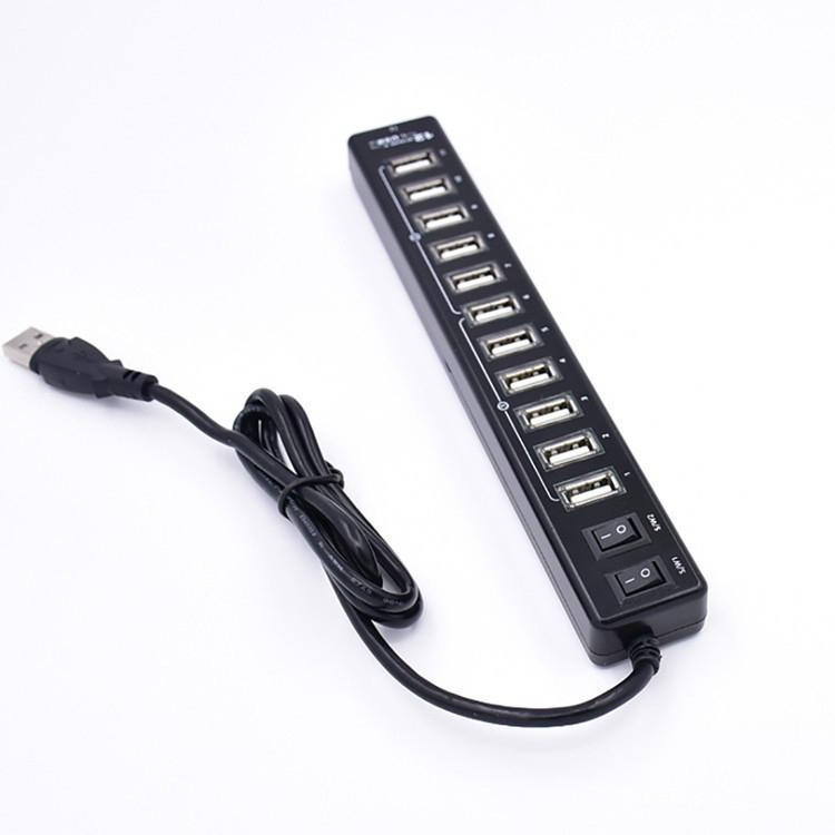 12-Port Usb 2.0 Hub For Laptops And Netbooks - White