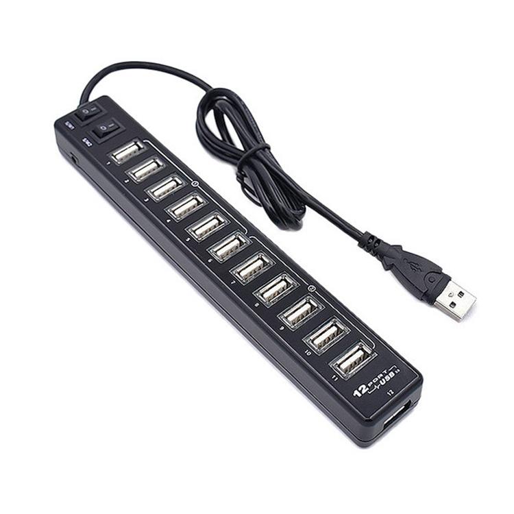 12-Port Usb 2.0 Hub For Laptops And Netbooks - White