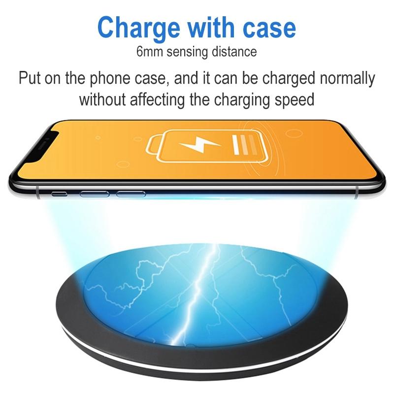 10W Portable Wireless Charger Lightweight & Smart - White