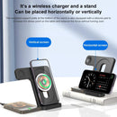 15W 5 In 1 Foldable Magnetic Wireless Charger With Night Light - White