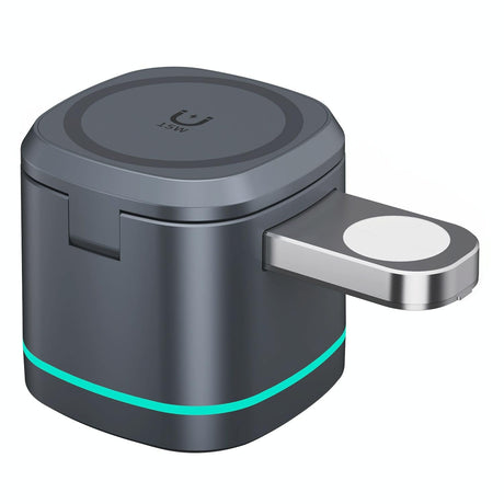 15W 3 In 1 Magnetic Wireless Charger - White