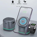 15W 3 In 1 Magnetic Wireless Charger - White