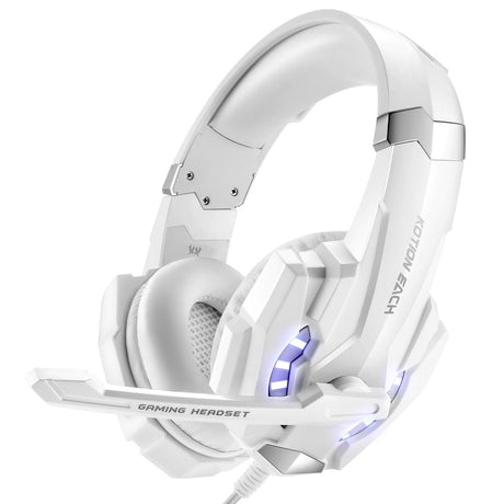 3.5Mm Gaming Headset With Mic & Led For Laptop / Phone - White