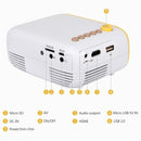 Portable Mini Led Projector For Home Theater - Av / Sd / Hdmi - Yellow White