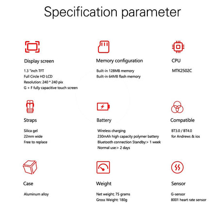 1.3 Inch Tft Screen Mtk2502C Bluetooth4.0 Silicone Watch Band Support Heart Rate Monitor & Pedometer & Sleep Monitor & Sedentary Reminder - Yellow