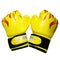Adult Flame Pattern Pu Leather Boxing Gloves - Yellow
