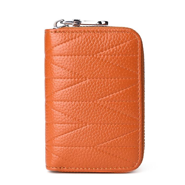 Women Anti Magnetic Leather Rfid Wallet - Brown
