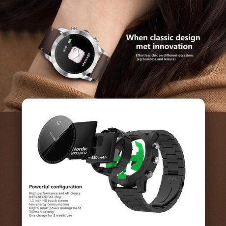 Waterproof Smart Bracelet With Heart Rate Monitor And Multi-Sport Mode - Brown