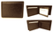 Mens RFID Leather Coin Fold Over Genuine Leather Wallet - Tan
