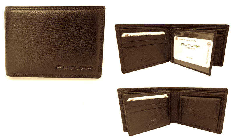 Mens RFID Leather Coin Fold Over Genuine Leather Wallet - Tan
