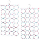 2x 24 Hole Scarf Hanger Holder Storage Tie Belt Scarf Organiser Space Saver