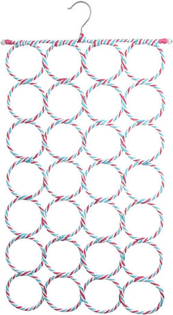 2x 24 Hole Scarf Hanger Holder Storage Tie Belt Scarf Organiser Space Saver