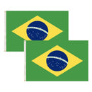 2x Brazil Country Flags Heavy Duty Brasil World Cup Brazilian  - 150cm x 90cm