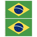 2x Brazil Country Flags Heavy Duty Brasil World Cup Brazilian  - 150cm x 90cm