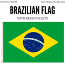 2x Brazil Country Flags Heavy Duty Brasil World Cup Brazilian  - 150cm x 90cm