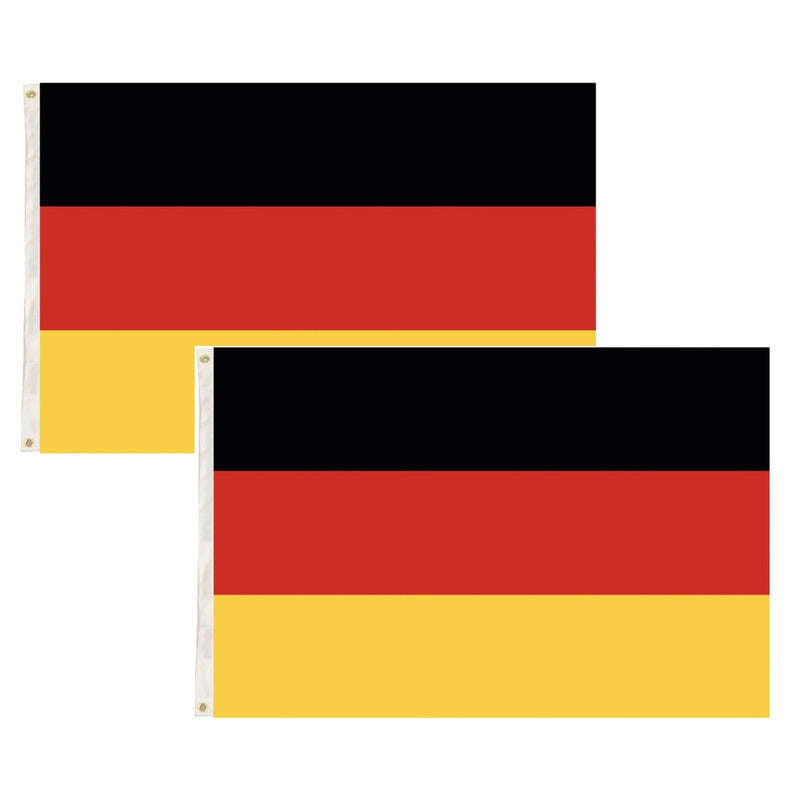 2x Germany Country Flags Deutschland Heavy Duty DE German - 150cm x 90cm