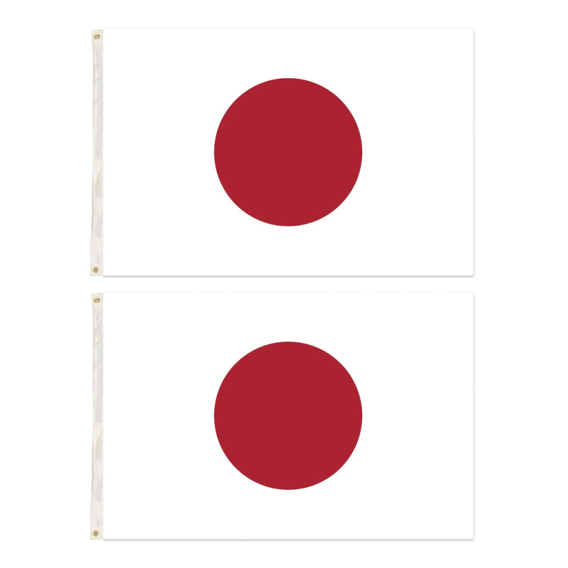 2x Japan Country Flags Japanese Heavy Duty - 150cm x 90cm