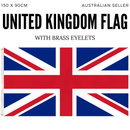2x United Kingdom Country Flags Union Jack Great Britain UK Heavy Duty - 150cm x 90cm