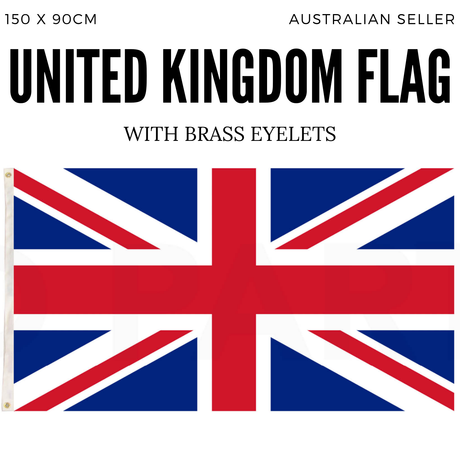 2x United Kingdom Country Flags Union Jack Great Britain UK Heavy Duty - 150cm x 90cm