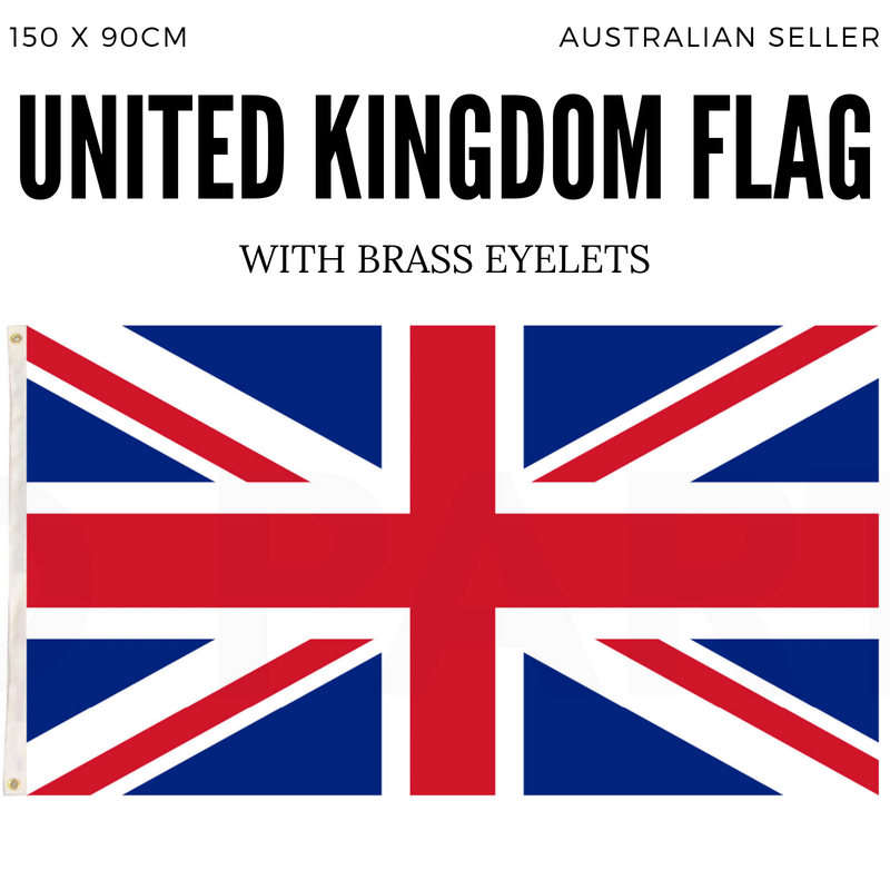 2x United Kingdom Country Flags Union Jack Great Britain UK Heavy Duty - 150cm x 90cm