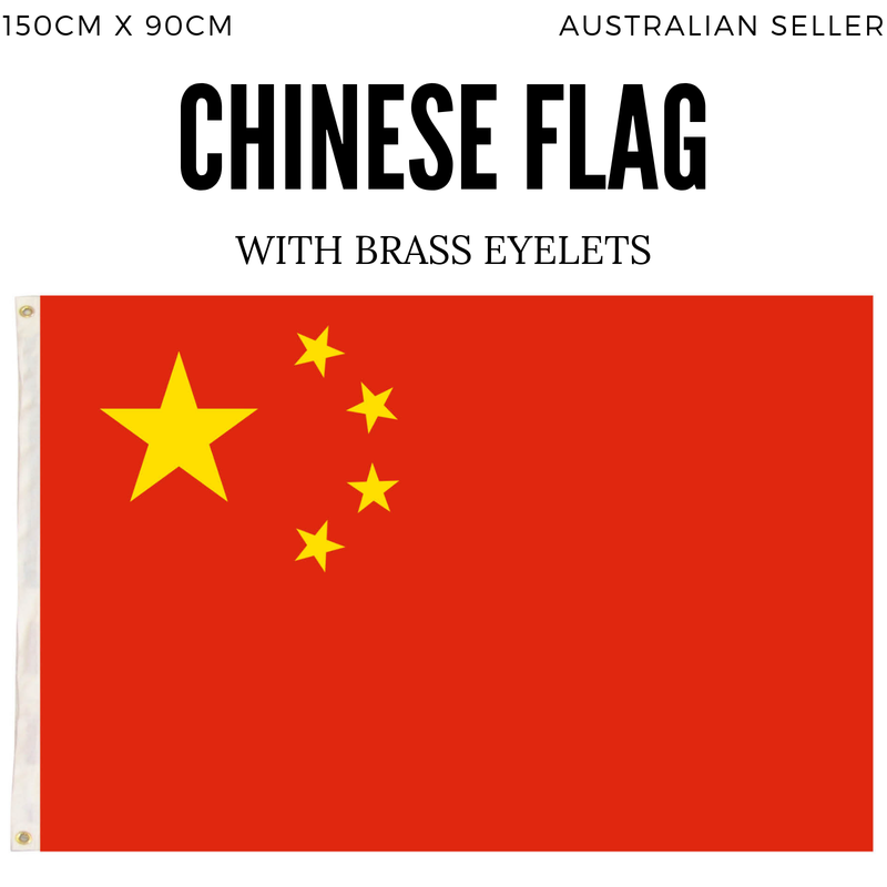 2x China Country Flags Chinese Heavy Duty CN - 150cm x 90cm