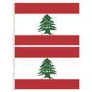 2x Lebanon Lebanese Country Flags Heavy Duty Outdoor - 150cm x 90cm