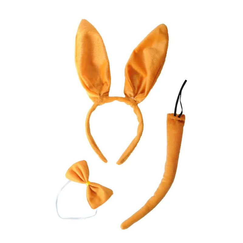 3pcs Kangaroo Animal Set Costume Dress Up Party Bow Tie Tail Ears Book Week