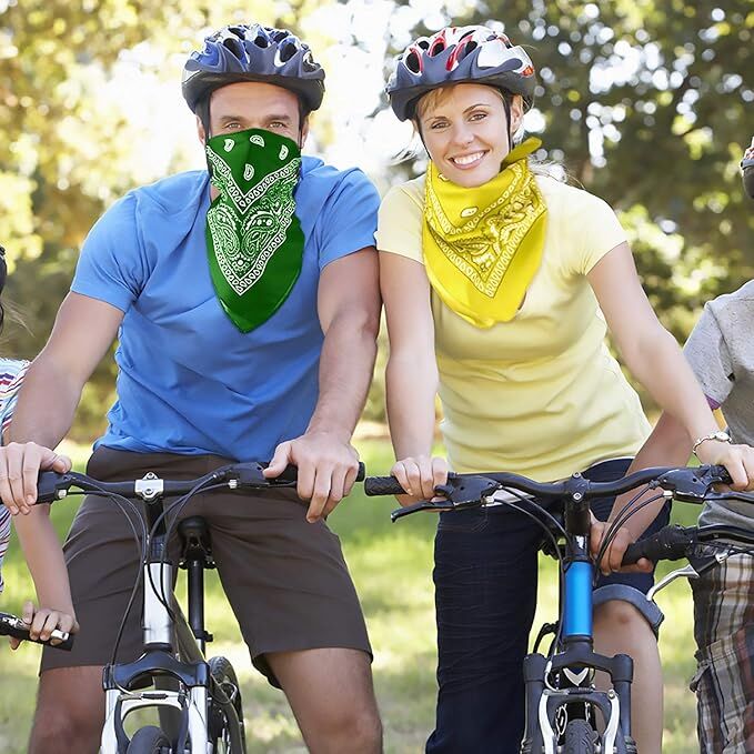 20x BANDANA Paisley 100% COTTON Head Wrap Durag Bandanna Scarf Mask BULK - Assorted Colour Pack