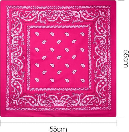 20x BANDANA Paisley 100% COTTON Head Wrap Durag Bandanna Scarf Mask BULK - Assorted Colour Pack