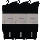 3 Pairs PREMIUM BAMBOO SOCKS Mens Heavy Duty Thick Work Socks BULK Cushion - Black - 11-14