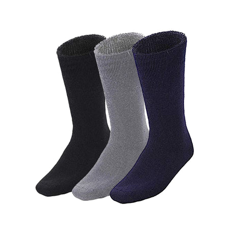 3 Pairs BAMBOO SOCKS Mens Heavy Duty Premium Thick Work Socks Cushion BULK - Assorted Colour Pack - 11-14